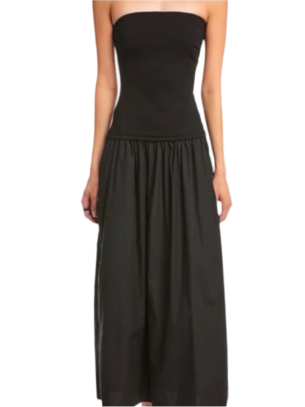 Rag & Bone Black Strapless Midi Skirt
